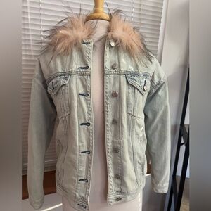 American Eagle jean fux jacket